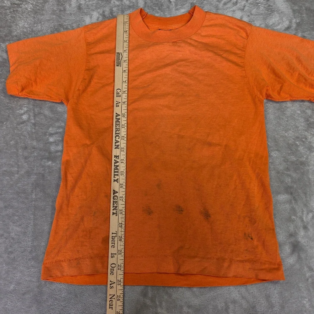Vintage Fruit of the Loom BEST Orange T-Shirt Kids 14-16 Single Stitch USA Made